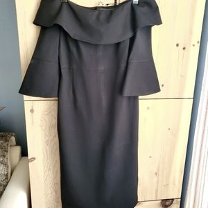 Babaton Black 3/4 Sleeve Off The Shoulder Knit Dress size 10